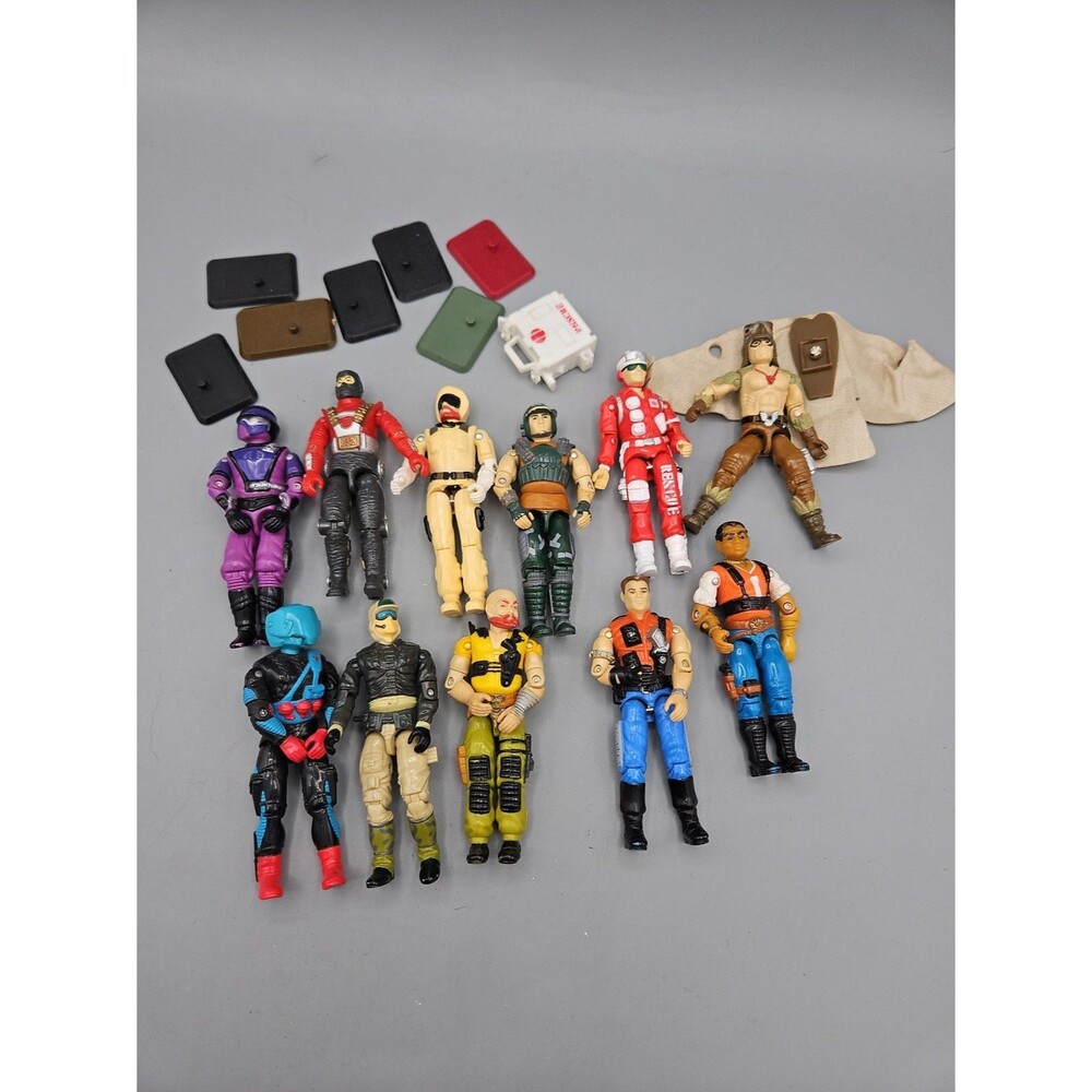 Gi Joe 80s ARAH VTG Figures Accessories Lot 11 Viper Taurus Falconer Red Dog